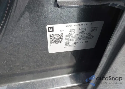 2021 Chevrolet Malibu Fwd Lt from USA, damaged, VIN 1G1ZD5ST9MF061665